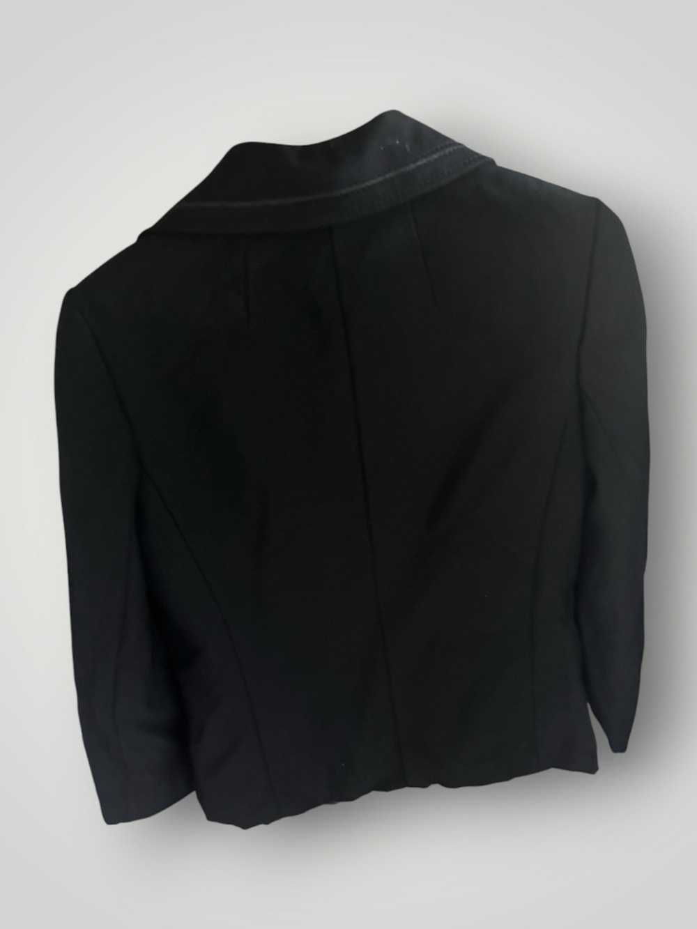 Vintage 50s 60s Hucke Blazer pure wool black blazer with gold accent - Picture 4 of 6